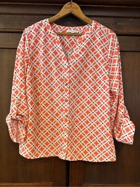 Notations • women’s flowy button down blouse • shirt • top